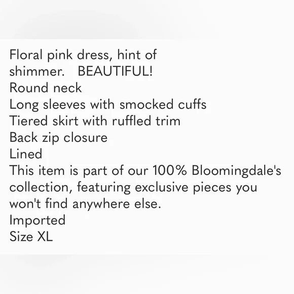 Aqua - pink with gold thread floral tiered dress - Picture 9 of 9